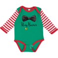 thumbnail image 3 of Inktastic Ring Bearer Black Bow Tie and Gold Wedding Ring Boys Long Sleeve Baby Bodysuit, 3 of 5