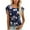 Dark Blue, variant on OAVQHLG3B Fashion Womens Summer Tops Ruffle Short Sleeve Floral Camouflage Loose Fit Crewneck T-shirts Casual Tees Tunic Blouse