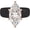 Black and Rose Gold, variant on Silicone Ring – 14×7 mm Marquise Cut CZ | Patent-Pending Design - GlowStone Collection