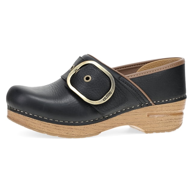 Zuecos para Mujer Dansko Pearson Negro con Soporte de Arco y Comodidad Talla 11.5-12 US