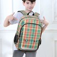 thumbnail image 6 of FORMRS School Backpack 17" Student Travel Bag with Laptop Compartment, Red Green Tartan Pattern, 6 of 7