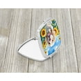 thumbnail image 2 of Clumber Spaniel in Sunflowers Compact Mirror 2.75 in x 3 in, 2 of 4