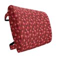 thumbnail image 1 of Summer Lumbar Pillow, Fruit Theme Illustration Strawberries Pattern Vibrant Ripe Juicy Organic Food, Soft Back Cushion for Office Chairs with Adjustable Straps, 14" x 13", Jade Green Red, by Ambesonne, 1 of 7