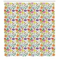 thumbnail image 3 of Ambesonne Vegetable Shower Curtain, Drawing Food, 69"Wx75"L, Multicolor, 3 of 3