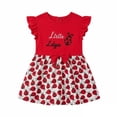 thumbnail image 6 of Toddler Girls Party Dresses Short Sleeve With Floral Print for Kids Holiday Dress Size 3T, 6 of 6