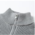 thumbnail image 5 of hotojiny Mens Cardigan Sweater Classic Fitted Full Zip Up Stand Collar Cardigans Soft Warm Long Sleeve Knitted Sweaters Fashion Outwear, 5 of 6