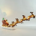thumbnail image 6 of Elainilye Santa Claus Pulling Sleigh Christmas Decoration, Festive Scene Set for Home Tabletop Display and Holiday Decor, 6 of 7