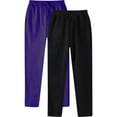 thumbnail image 3 of TrendOFT 2 Pack Mens Baggy Wide Leg Sweatpants Athletic Moisture Wicking Workout Gym Joggers with Drawstring Elastic Waist Stretchy Sweat Pants Purple XXL, 3 of 4