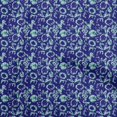 thumbnail image 1 of oneOone Polyester Spandex Indigo Blue Fabric Abstracts Fabric For Sewing Printed Craft Fabric By The Yard 56 Inch Wide, 1 of 5