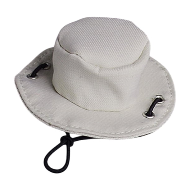 Sombrero de vaquero en miniatura a escala 1:12, sombrero decorativo para muñeca. Blanco