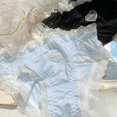 thumbnail image 5 of Women's Sexy Lace Panties Cute Blue Love Mid-waist Thin Style Sexy Cool Cotton Panties Girly Comfortable Breathable Briefs, 5 of 5