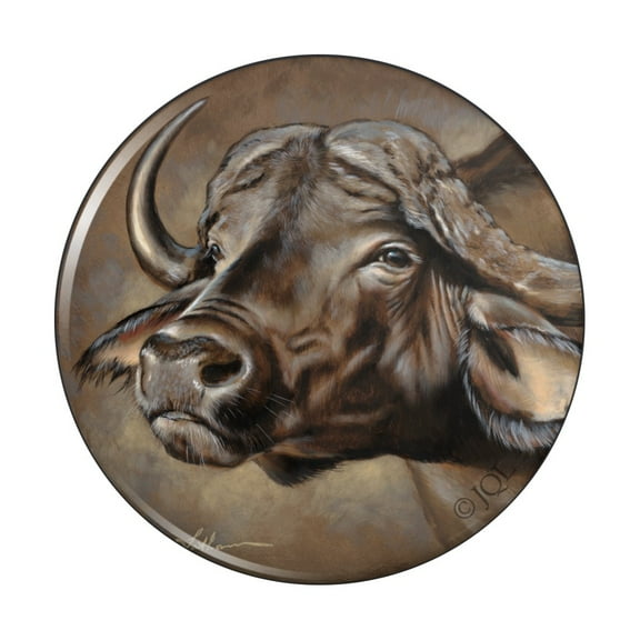 Cape African Buffalo Pinback Button Pin