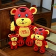 thumbnail image 1 of Red Tiger Stuffed Toy Festive Collectable Decorative Toy New Year Red Plush Tiger Toy for Decor, 1 of 8