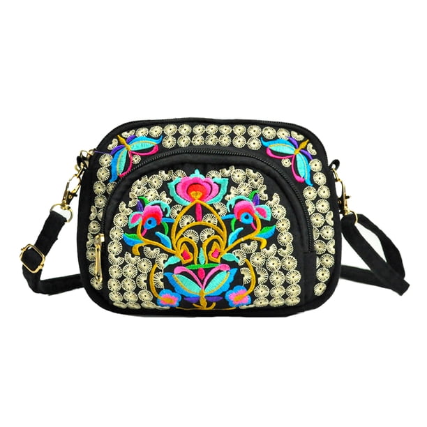Qarigey Bolso de mujer bordado pequeño bolso de hombro diseño especial artículo de moda bolsa usable bolsas con cremallera almacenamiento de Bolsas de mensajero y de hombro Árbol del dinero Qarigey AP016752-05