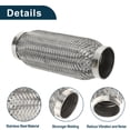 thumbnail image 4 of Unique Bargains Car Exhaust Flex Pipe 2.20 Inch OD Flexible Braided Exhaust Tube Universal Flexible Pipe Tubing Silver Tone 1 Pc, 4 of 6