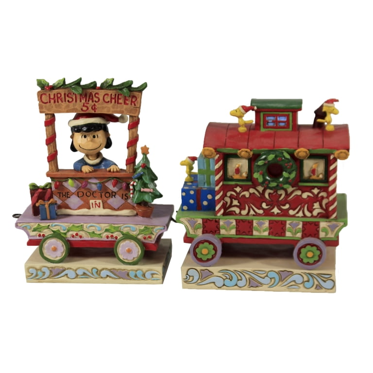 Enesco Jim Shore Peanuts Holiday Train Eight Car Figurine Set for