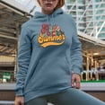 thumbnail image 2 of Retro Hallo Summer Typography, Light Blue Hooded Sweatshirt or Hoodie, 3XL, 2 of 5