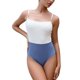 thumbnail image 2 of Cold white Traje de baño de una pieza para mujer, Monokini con tiras, traje de baño, ropa de playa, 2 of 4