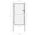 thumbnail image 2 of vidaXL Garden Gate Fence Wall Privacy Screen Fence Galvanized Steel Silver, 2 of 25