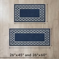 thumbnail image 4 of Washable Skid-Resistant Runner Rug, Trellis Border , Denim Twist and Light Grey , 26" x 45"/26" x 60", 4 of 9