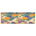 thumbnail image 6 of Yayeee Kitchen Valance Rod Pocket 54" x 18" Living Room Window Curtain, Beige Floral Wave, 6 of 6