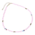 thumbnail image 2 of Here's a refined and engaging product description for your **1pc Choker Necklace Stylish Polymer Clay Pendant Jewelry**:\n\n \n\n**Elegant Pink Polymer, 2 of 2
