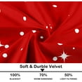 thumbnail image 4 of Christmas Kitchen Curtain 2 Panels Set, Red Snowflakes Velvet Curtains for Cafe Window, Winter Holiday Treatment Rod Pocket Thermal Insulated Room Darkening, 26x36 Inch, 4 of 6