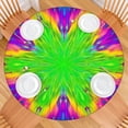 thumbnail image 2 of Colorful Tie Dye Star Flower Pattern Round Fitted Tablecloth with Elastic Edge,Dining Table Cover Waterproof,Outdoor Round Tablecloth for Camping,Dining,Indoor and Outdoor, 2 of 7