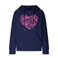 thumbnail image 3 of Abomasnow Womens Waffle Knit Sweatshirt Breast Cancer Awareness Hoodies, Drawstring Graphic Print Hoodies Casual Loose Fit Fall Winter Pullover Hoodie Sweatshirts, 3 of 3