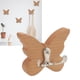 thumbnail image 5 of Gancho De Pared De Madera Con Forma De Mariposa, Colgador De Pared De Madera Para Abrigo, Ropa, Sombrero, Toalla, 5 of 7