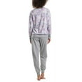 thumbnail image 2 of Splendid Women's 2-Piece Pajama Set Long Sleeve Crewneck Top Jogger Pants (XX-Large, Floral Violet), 2 of 2