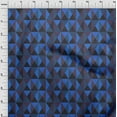 thumbnail image 4 of oneOone Cotton Poplin Medium Blue Fabric Geometric Sewing Material Print Fabric By The Yard 56 Inch Wide, 4 of 4