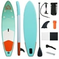 thumbnail image 1 of HOMCOM 10FT Inflatable Paddle Board with Ultra-Light (20lbs) SUP for All Skill Levels Everything Included with Stand Up Paddle Board, Adjustable Paddle, Fix Bag, Air Pump, Fin, Backpack, Green, 1 of 9