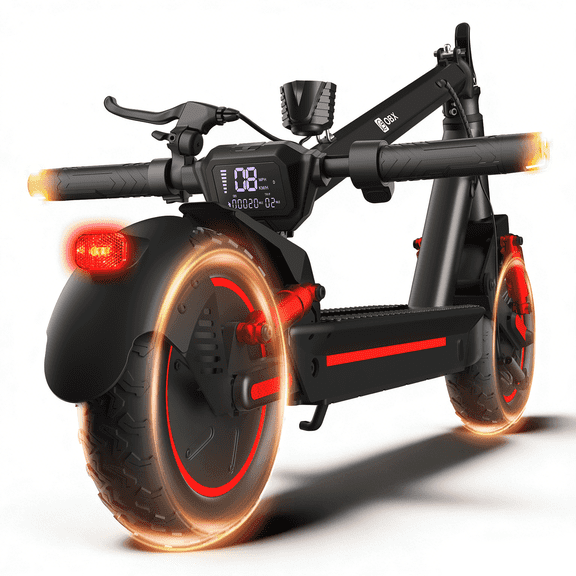 OBX Electric Scooter for Adults, 30MPH Top Speed, 33 Miles Range, 1200W Motor, 10" Off Road Tires, Dual Suspension, Foldable Commuter E Scooter