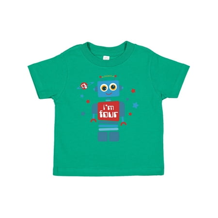 

Inktastic Robot 4th Birthday Gift Toddler Boy Girl T-Shirt