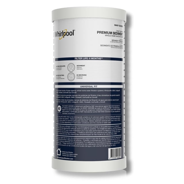 Filtro de sedimentos de gran capacidad para toda la casa Whirlpool WHKF-GD25BB
