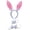 Pink&White, variant on Ljudmp Bunny Ears Headband Tie Tail Set Cute Bunny Headband for Women Girls Rabbit Costume Role Playing Hairband Set Blue&White