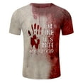 thumbnail image 4 of T-shirt Résille d'Halloween pour Homme, Imprimé, Manches Courtes, Col Rond, Chandails d'Entraînement pour Hommes, T-Shirt à Col, T-Shirt Ample de Concert pour Hommes, Hauts, 4 of 4