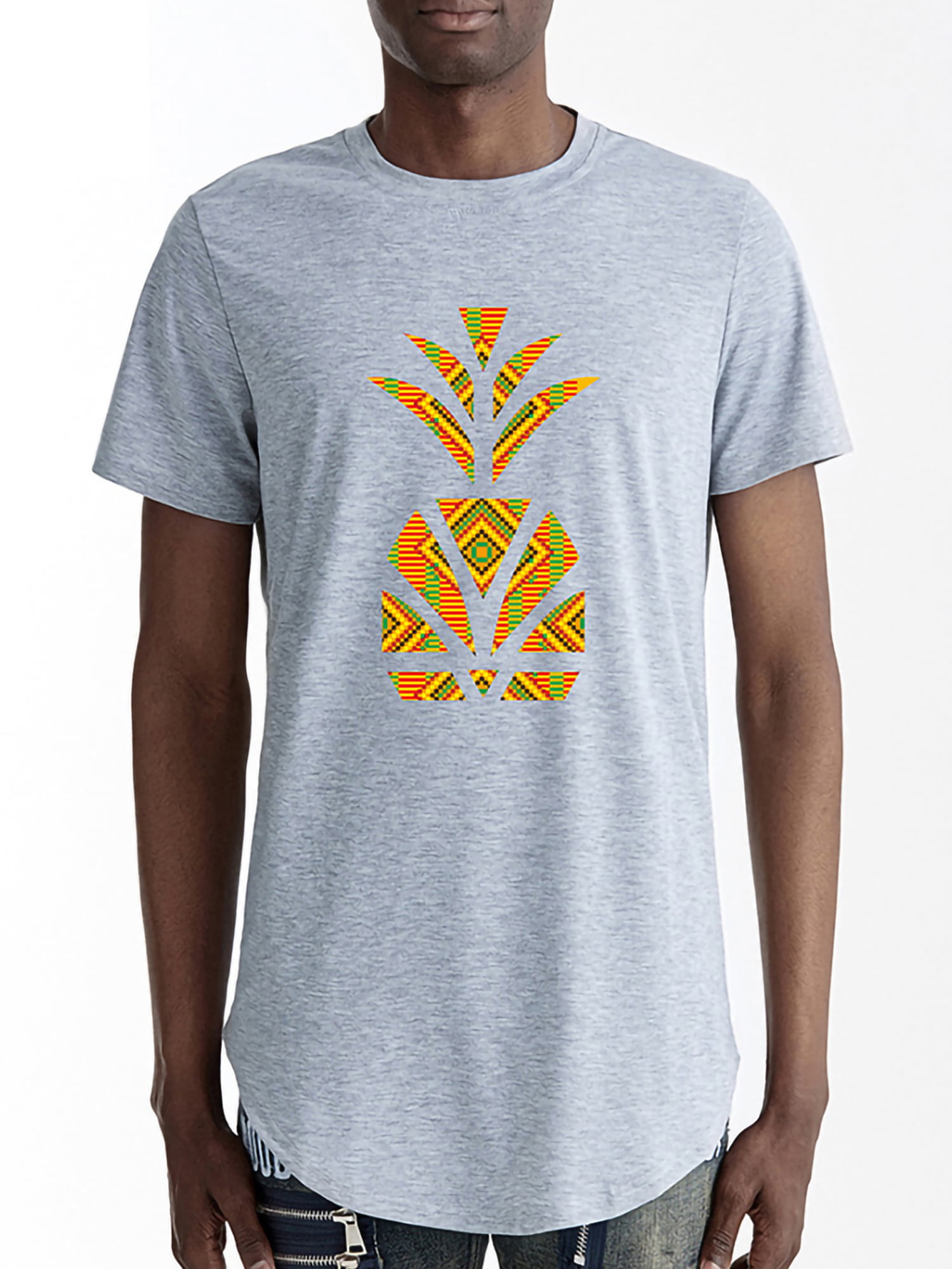 Arashigaoka wijk dinosaurus Niuer Pineapple African Print Shirt for Mens Short Sleeve T Shirt Fashion  Workout Hipster Tops Mid-Length Tee - Walmart.com