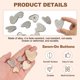 thumbnail image 3 of Uxcell 10 Pcs Botones de Amor de Metal, Botón de Corazón Plateado de 39.5 x 37.5mm para Accesorios de Sujetadores de Coser para Abrigos, Ropa, Cuello, Camisa, Mujeres, Hombres, Blusa, Top, Puño, 3 of 6