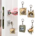 thumbnail image 2 of Soug Vintage Cute Fun Toast CAT Acrylic Keychain PendantS New, 2 of 8
