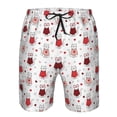 thumbnail image 3 of Goofa Maillots de Bain Imprimés Cœurs de Chat Mignons pour Hommes Été Séchage Rapide Short de Plage Maillots de Bain - Grand, 3 of 6