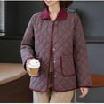 thumbnail image 7 of 2025 Trendy Quilted Jacket for Women Corduroy Collar Lightweight Puffer Jackets Casual Winter Coat with Pockets, 7 of 7