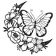 thumbnail image 1 of Iron Flower Butterflies Wall Art Butterflies Metal Wall Art Silhouette Decoration Black, 1 of 3