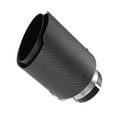 thumbnail image 1 of Unique Bargains Car Exhaust Tip Tail Pipe 2.4 Inch Inlet 3.7 Inch Outlet Universal Carbon Fiber Pattern Black, 1 of 7