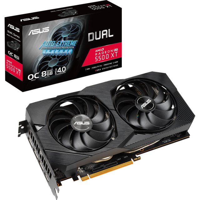 Tarjeta de Video Asus Dual Radeon RX 5500 XT EVO 8GB GDDR6 DUAL-RX5500XT-O8G-EVO