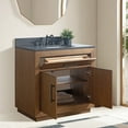 thumbnail image 3 of Vanity Art 36" Single Bathroom Vanity with Sink, Freestanding Bath Storage Cabinet with Black Limestone Top, 3 of 8