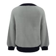 thumbnail image 6 of Lovskoo 2024 Sweaters for Women Trendy Casual Color Retro Knitting Long Sleeve Round Neck Sweater Gray, 6 of 8