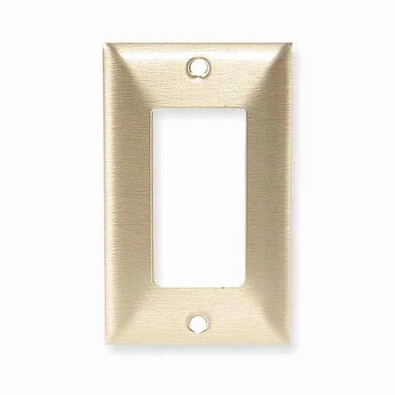 Hubbell Wiring Device-Kellems Rocker Wall Plate,Stnd;Brass,1Gng,Brsh SB26