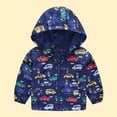 thumbnail image 3 of QUYUON Toddler Rain Jacket Sale Long Sleeve Puffer Jacket Toddler Kids Baby Boys Girls Cute Flowers Car Pattern Windproof Jacket Hooded Coat Yellow 2T-3T, 3 of 4